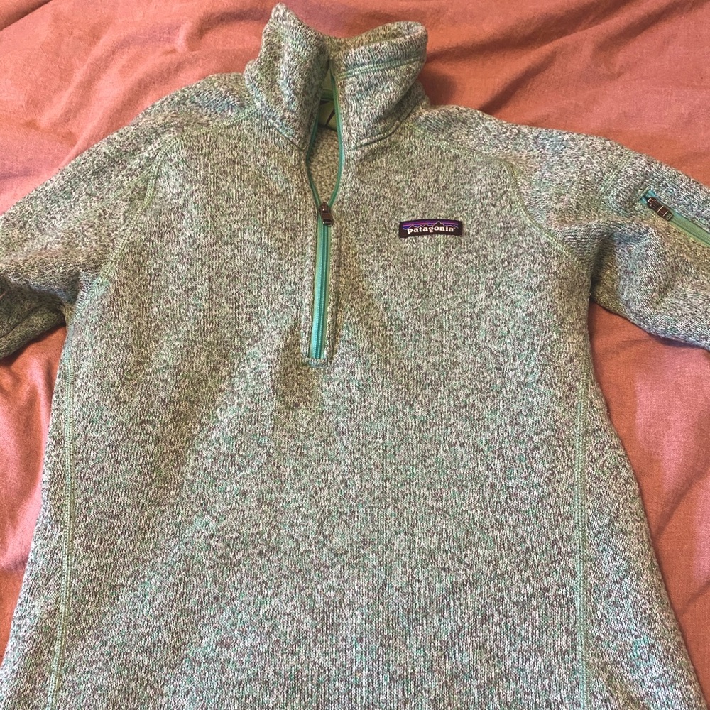 Patagonia Better Sweater 1/4 zip in mint XS